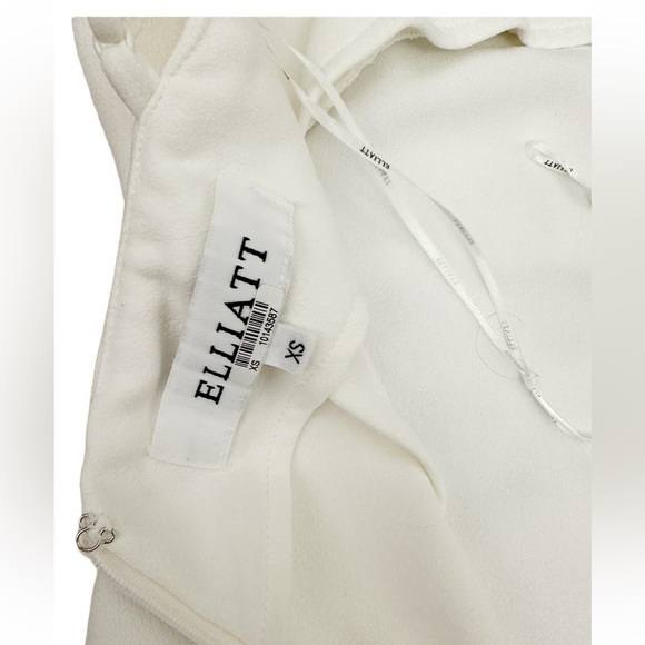 Elliatt Ivory Feather Trim MIDI Dress Size XS - Picture 13 of 14